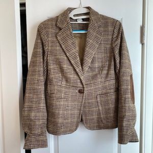 Jcrew Tweed Blazer with Suede Elbow Patches